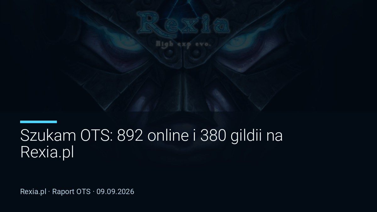 Szukam OTS: 892 online i 380 gildii na Rexia.pl